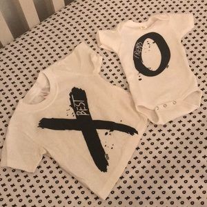 XO BEST FRIENDS matching shirt and onesie